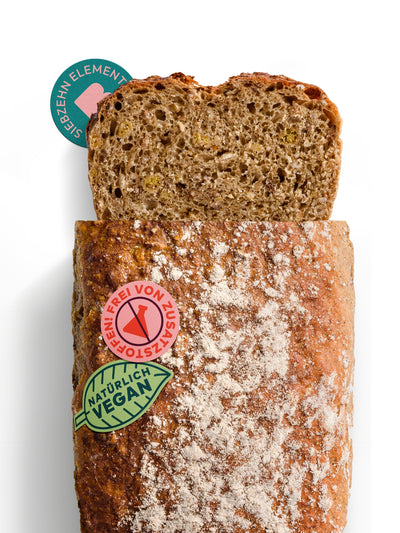 Brotbackmischung für Dinkelmehrkorn | Siebzehn Elemente