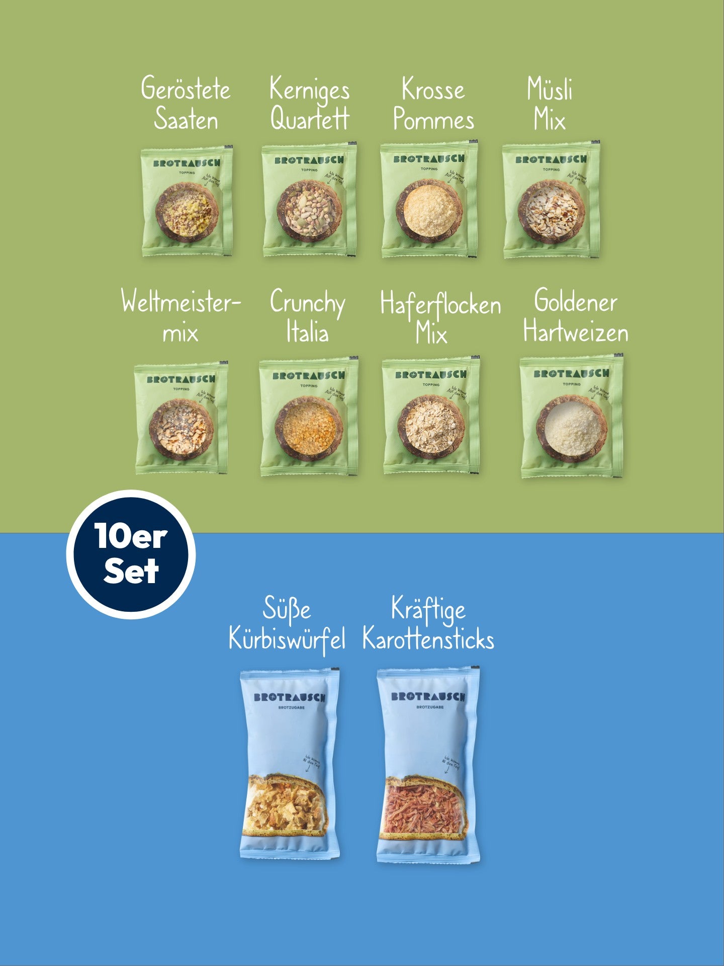 Toppings und Brotzugaben 10er Set