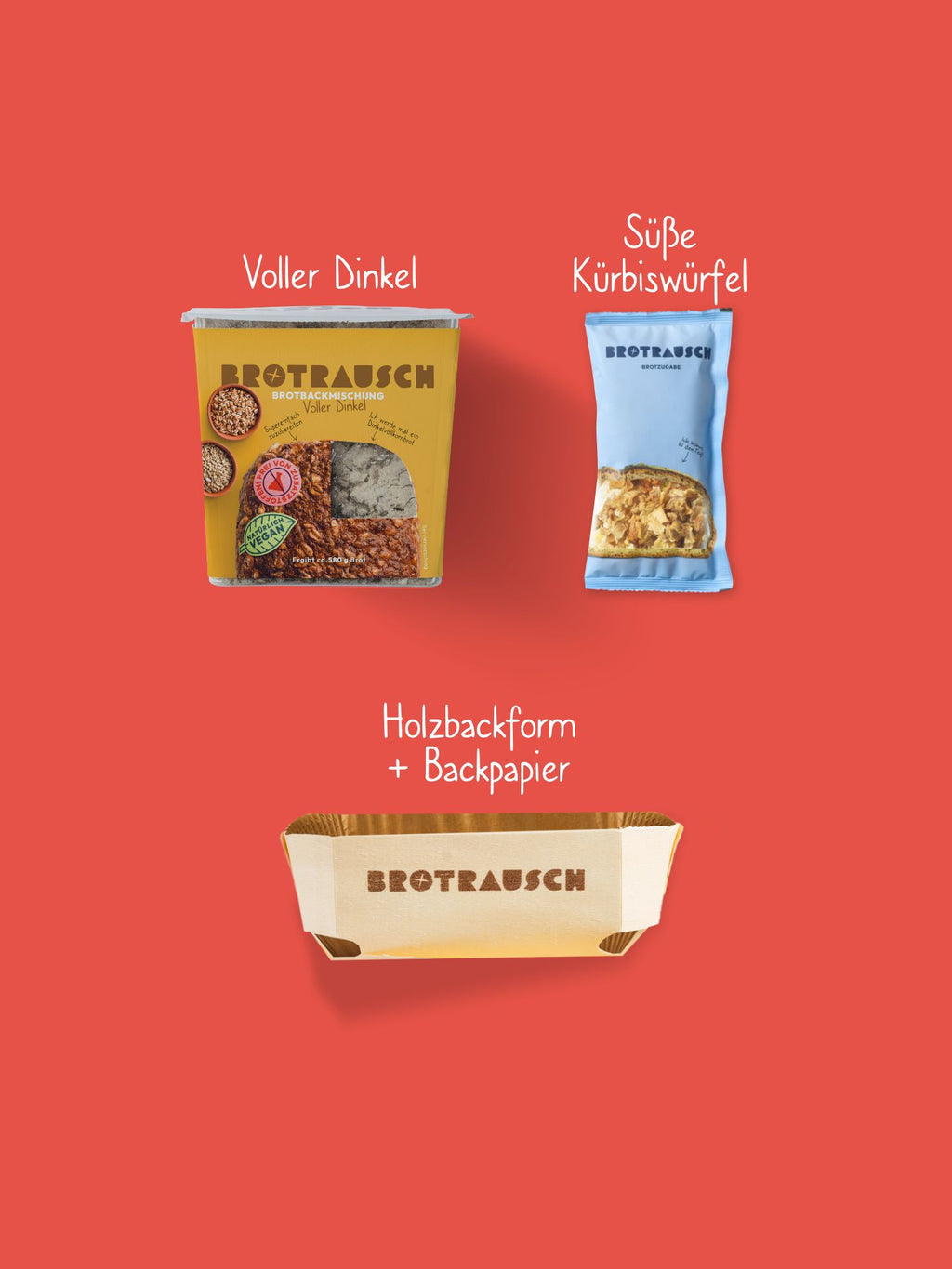 Glückwunsch Geschenkbox S mit 1x Brotbackmischung (Voller Dinkel)