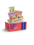 Glückwunsch Geschenkbox M mit 2x Brotbackmischungen