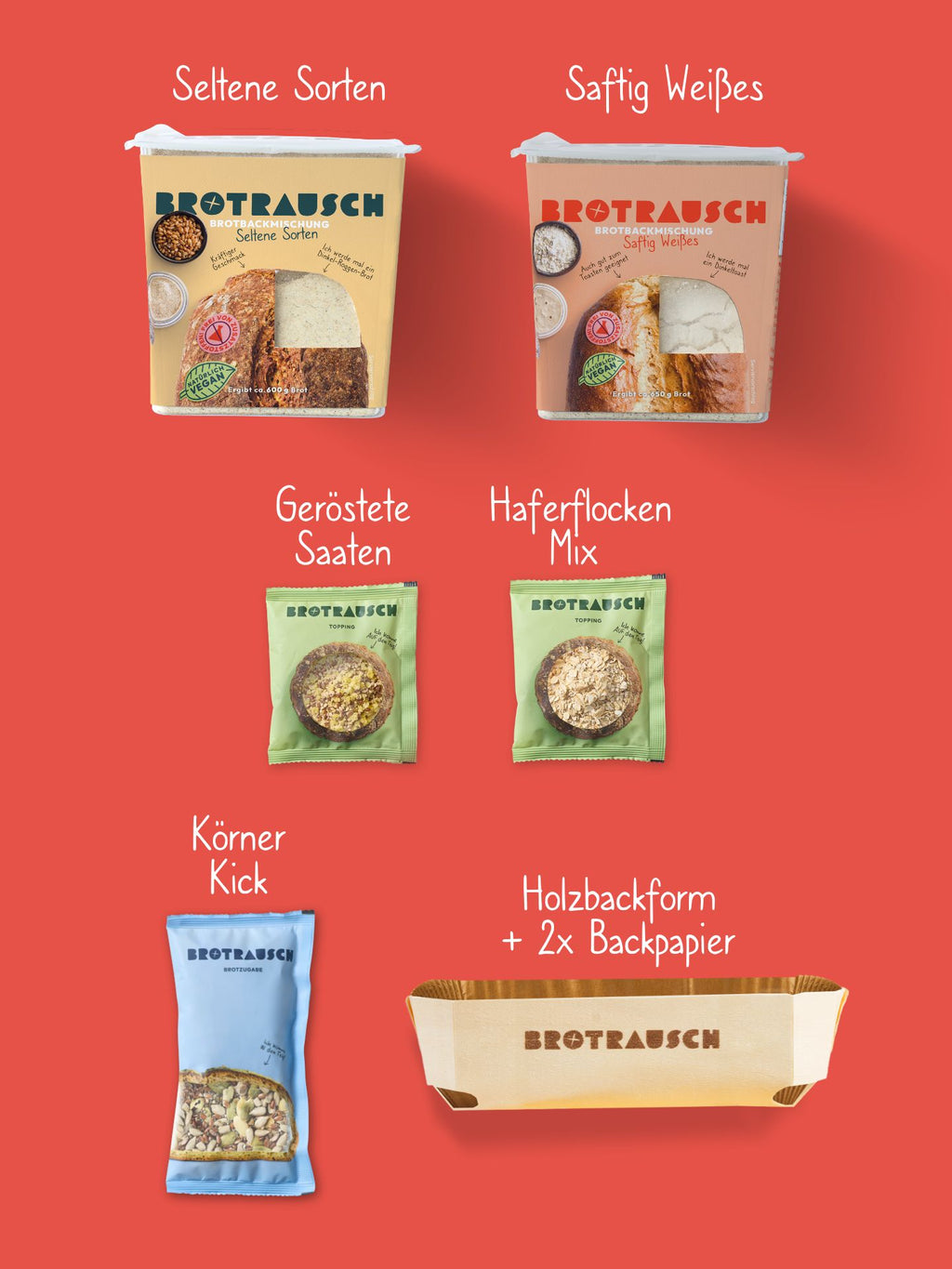 Glückwunsch Geschenkbox M mit 2x Brotbackmischungen