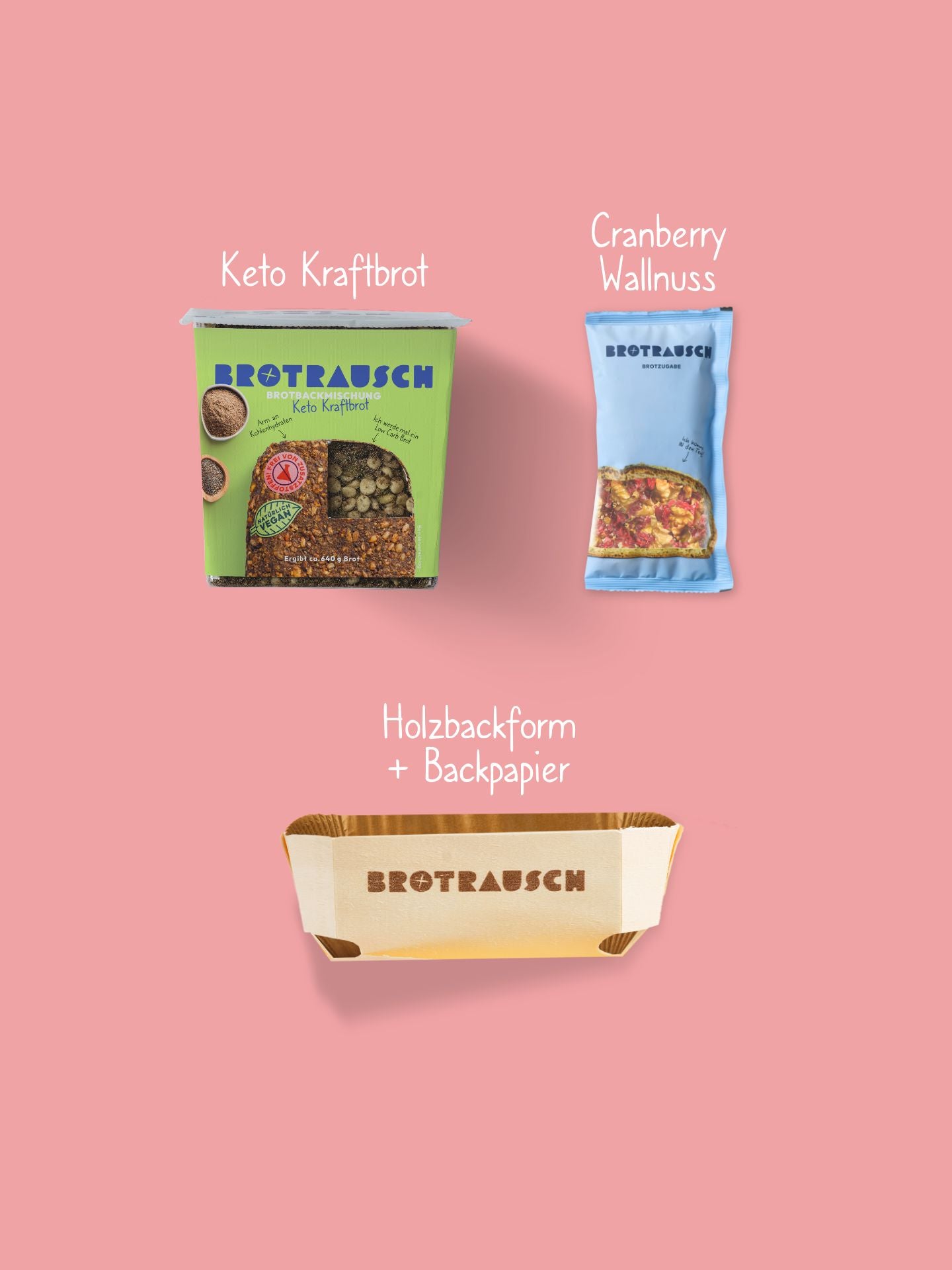 Dankeschön Geschenkbox S mit 1x Brotbackmischung (Keto - ohne Gluten)