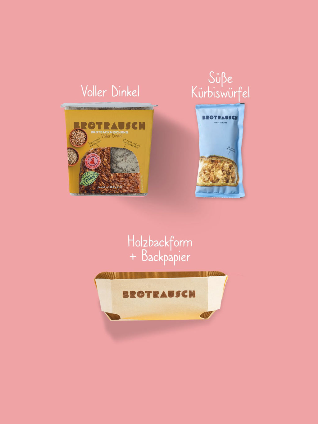 Dankeschön Geschenkbox S mit 1x Brotbackmischung (Voller Dinkel)