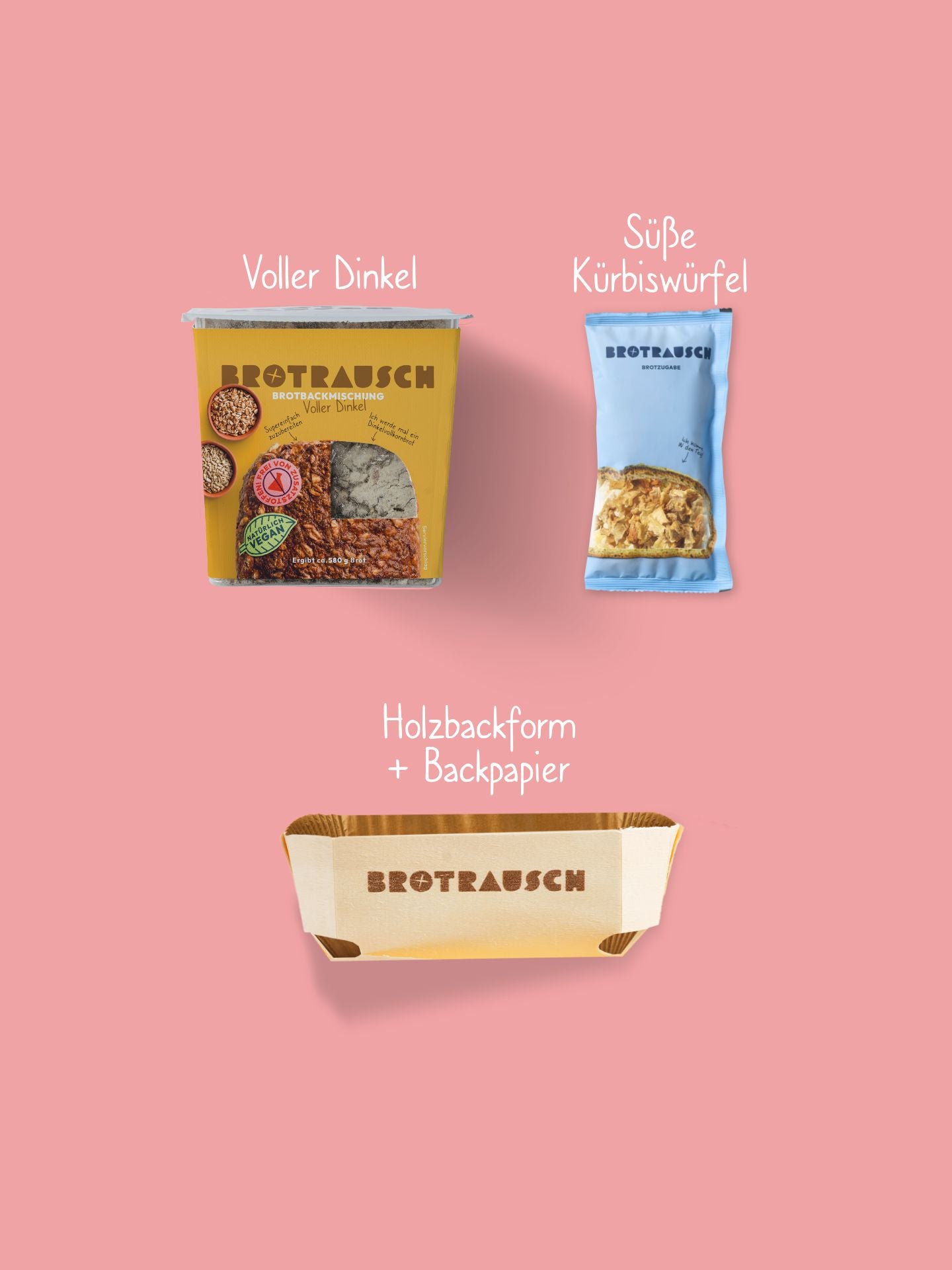 Dankeschön Geschenkbox S mit 1x Brotbackmischung (Voller Dinkel)