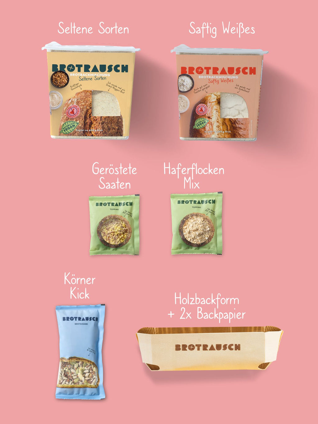 Dankeschön Geschenkbox M mit 2x Brotbackmischungen