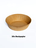Backpapiereinleger für Holzbackform rund, 20 Stk.