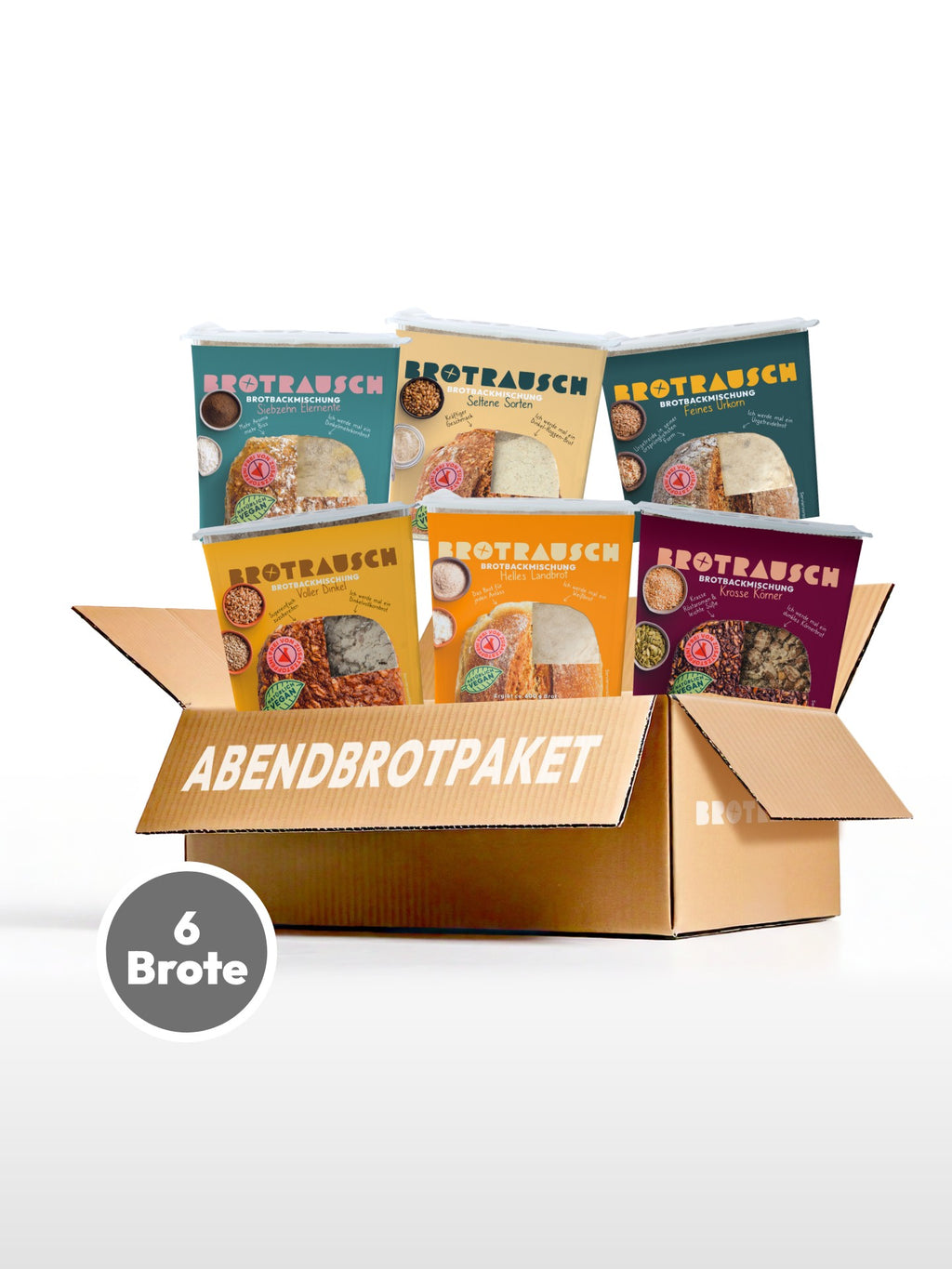 6er Abendbrotpaket Brotbackmischungen