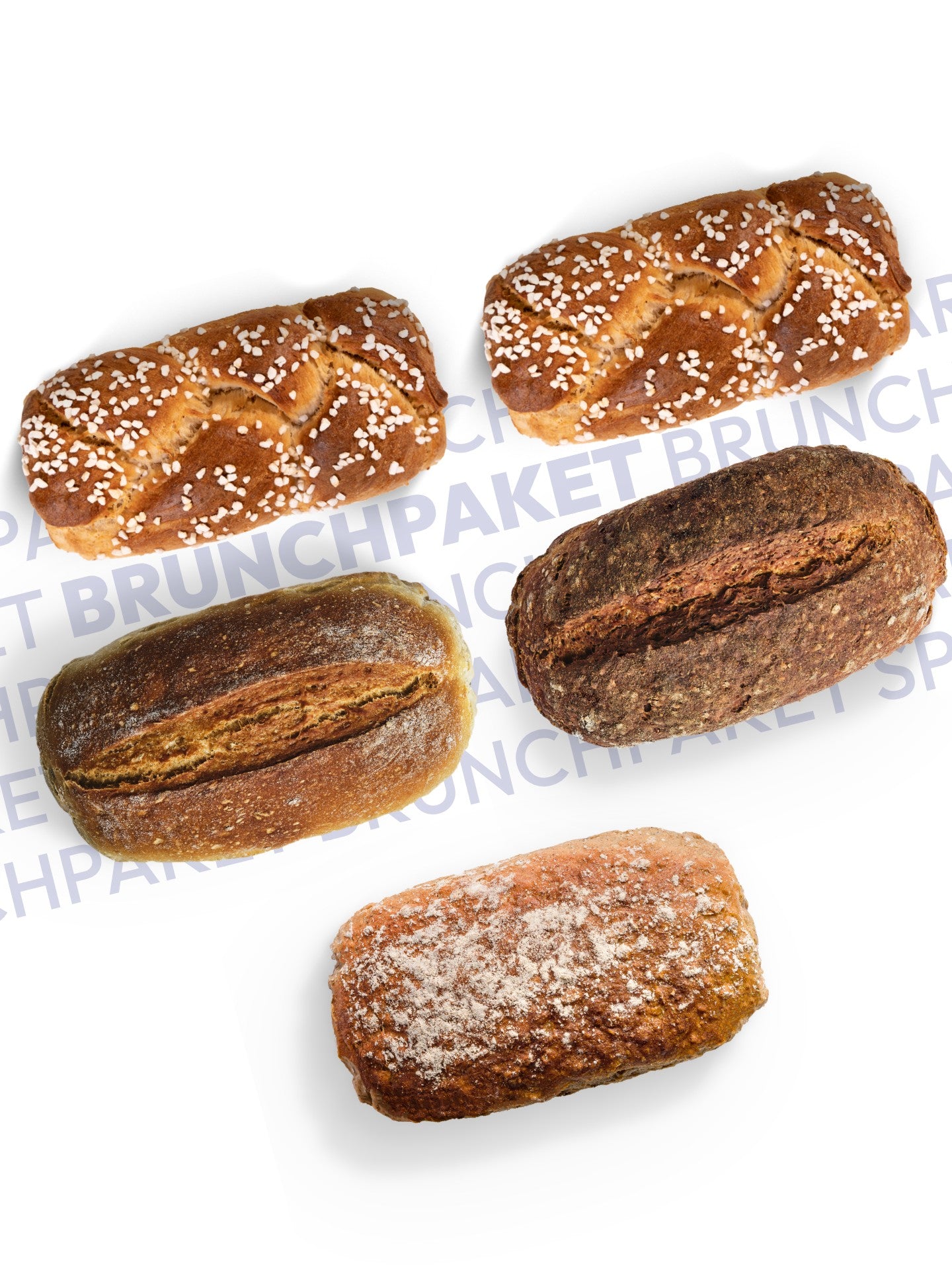 5er Brunchbrotpaket Brotbackmischungen & Fruchtaufstrich