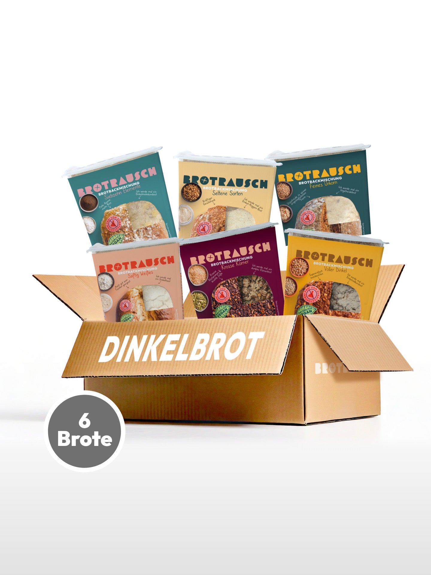 6er Dinkelbrotpaket Brotbackmischungen