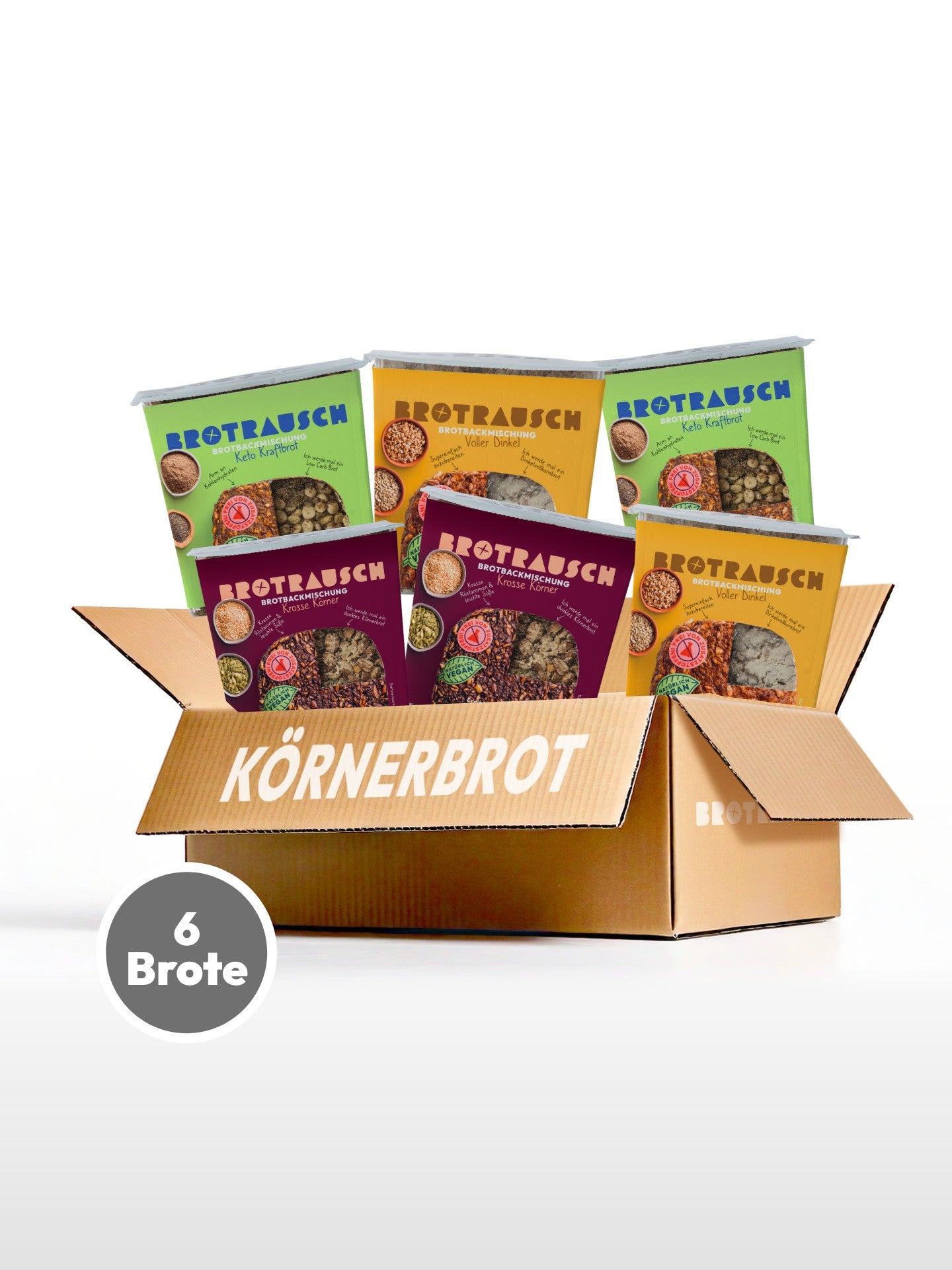 6er Körnerbrotpaket Brotbackmischungen