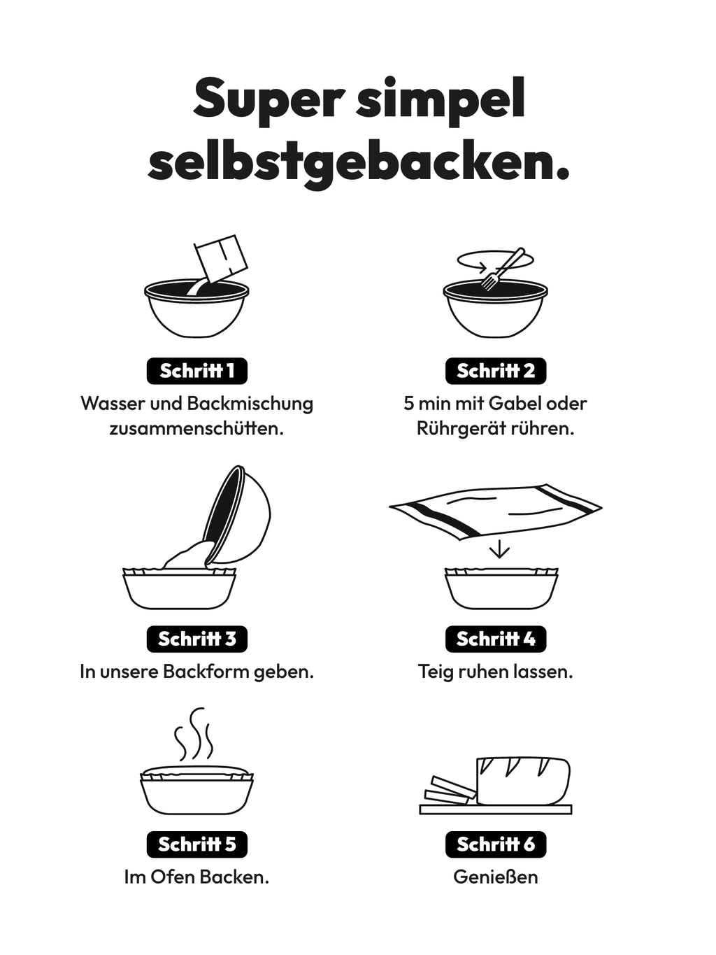 6er Dinkelbrotpaket Brotbackmischungen