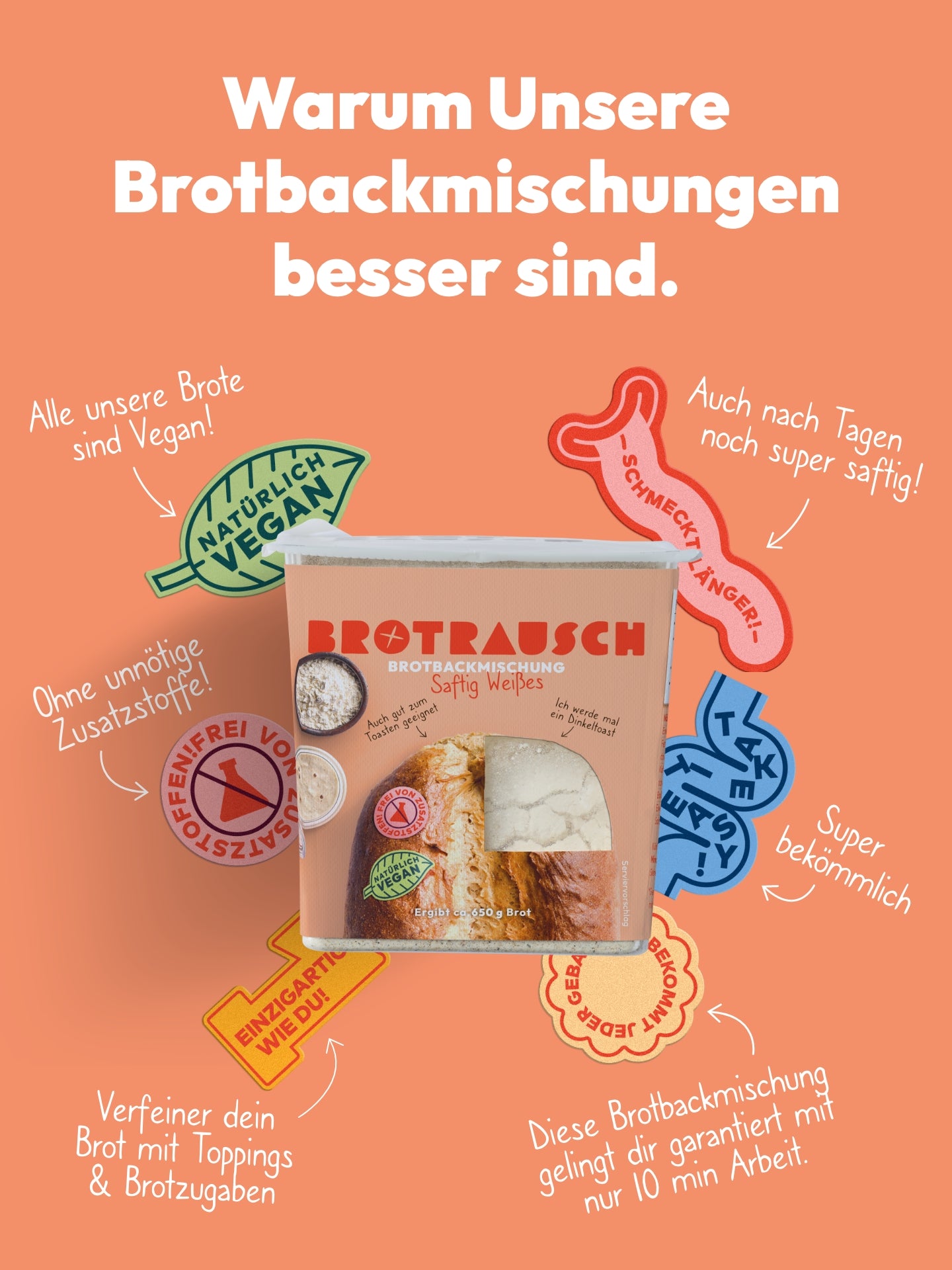 Brotbackmischung für Dinkeltoast | Saftig Weißes