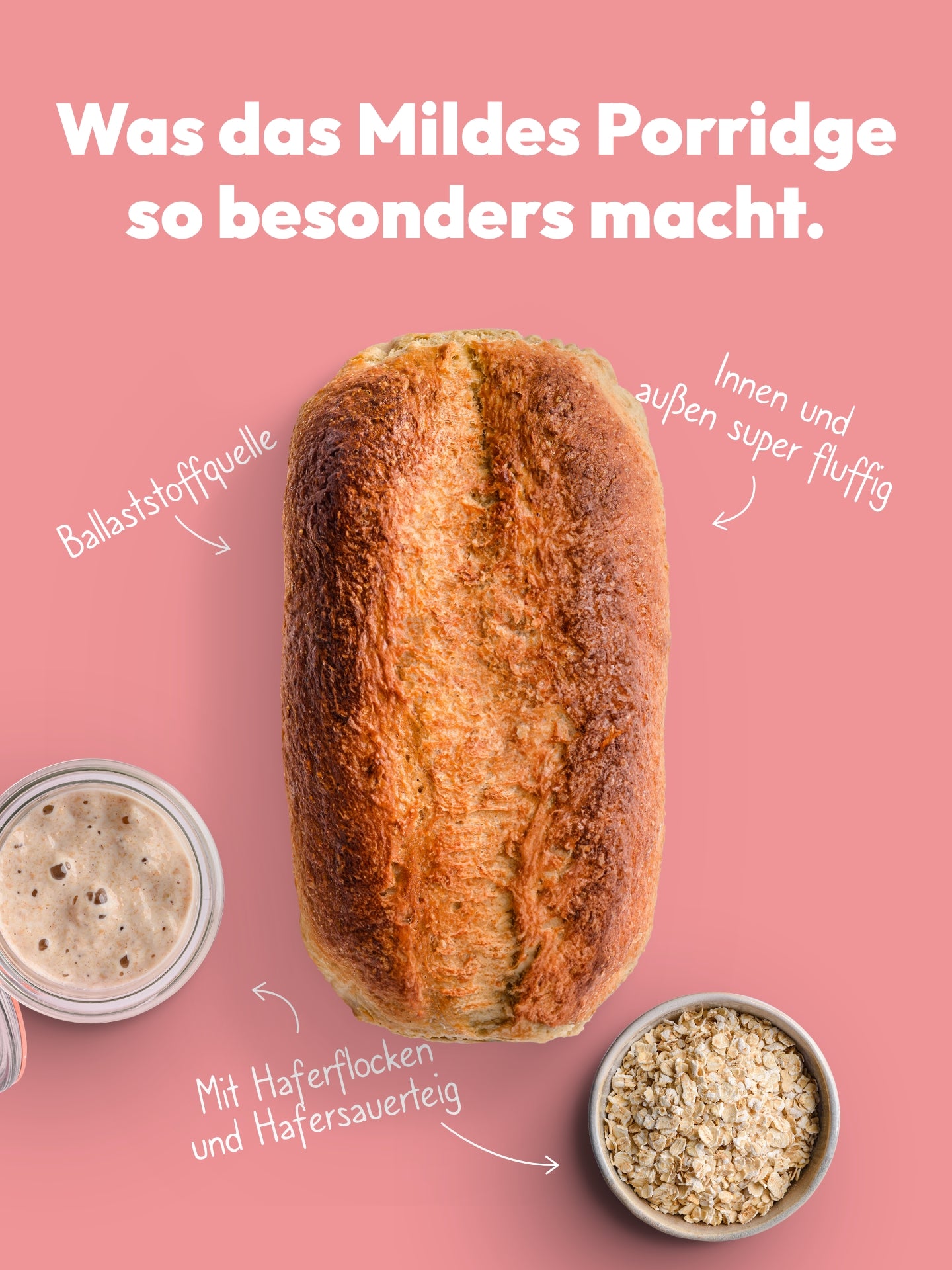 Brotbackmischung für Haferbrot | Mildes Porridge