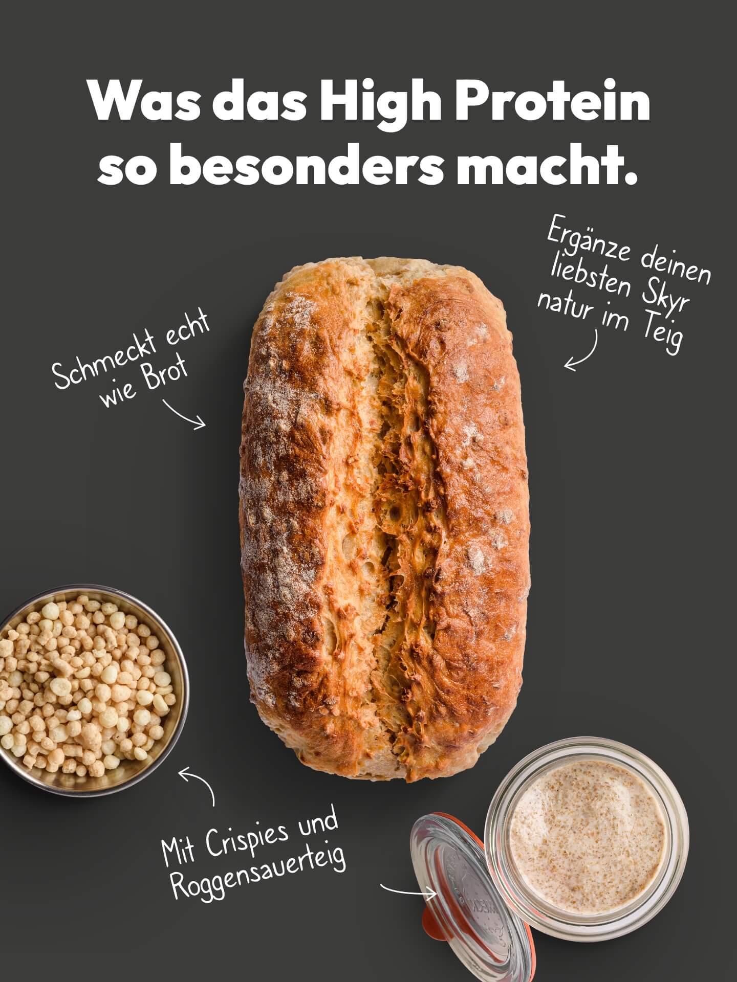 Brotbackmischung für Eiweißbrot | High Protein
