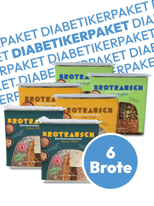 6er Diabetikerbrotpaket Brotbackmischungen