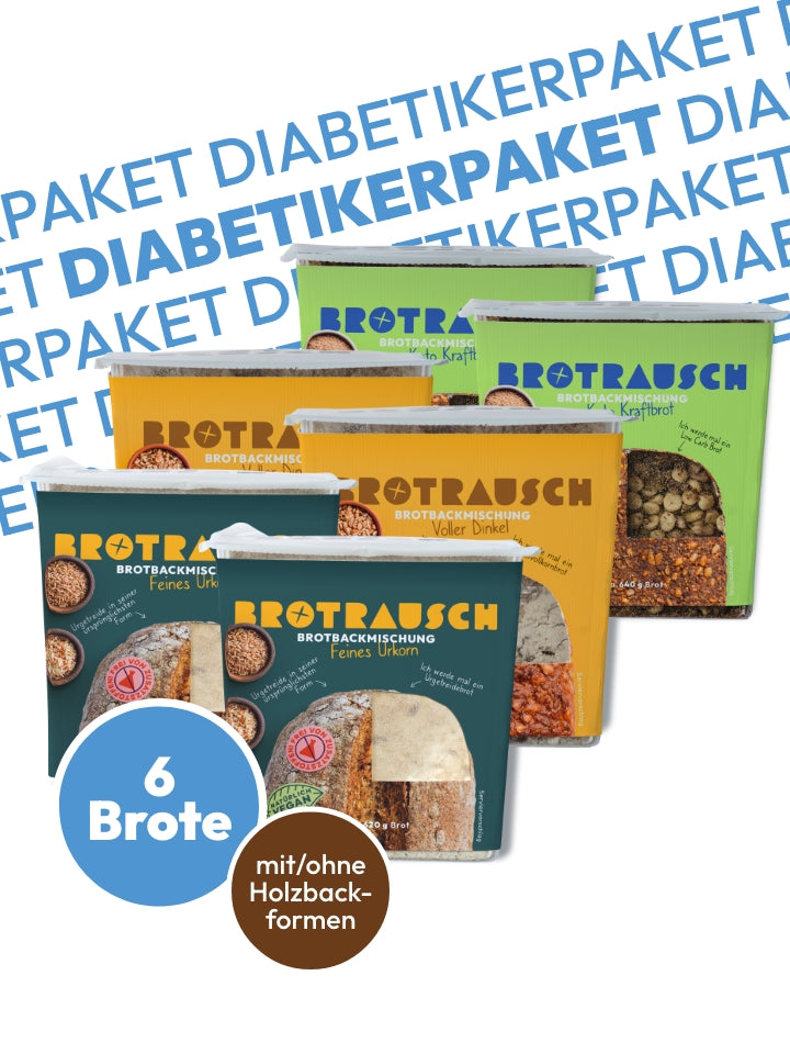 6er Diabetikerbrotpaket Brotbackmischungen