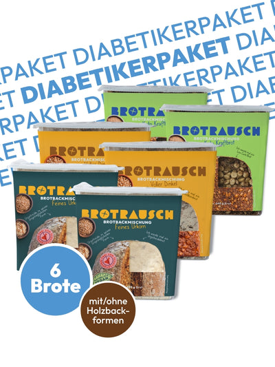 6er Diabetikerbrotpaket Brotbackmischungen