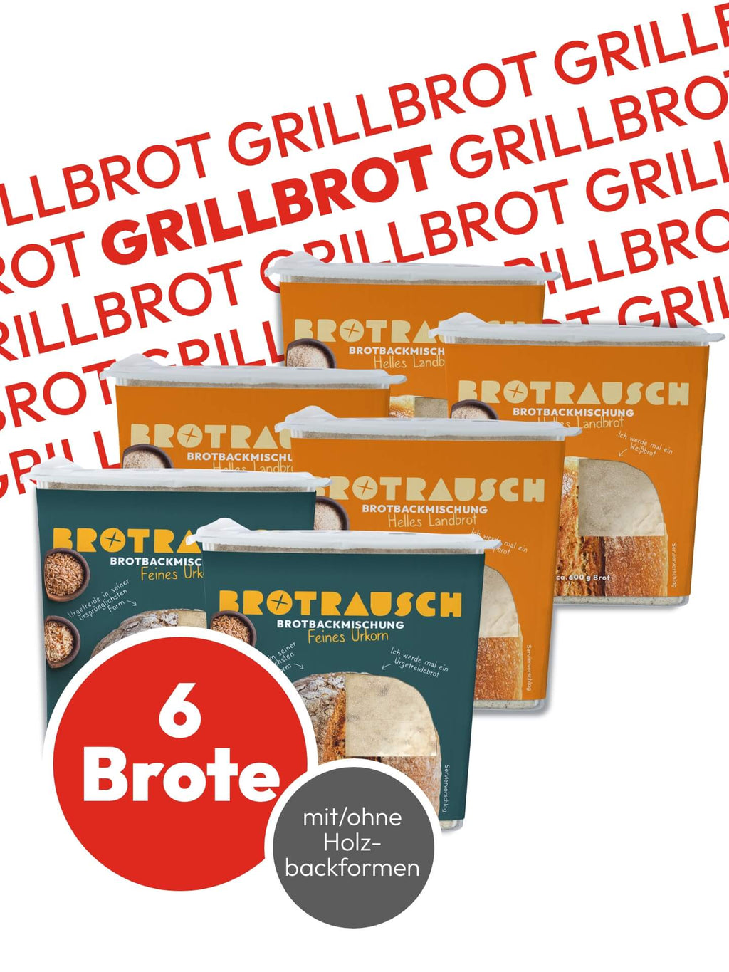 6er Grillbrotpaket Brotbackmischungen