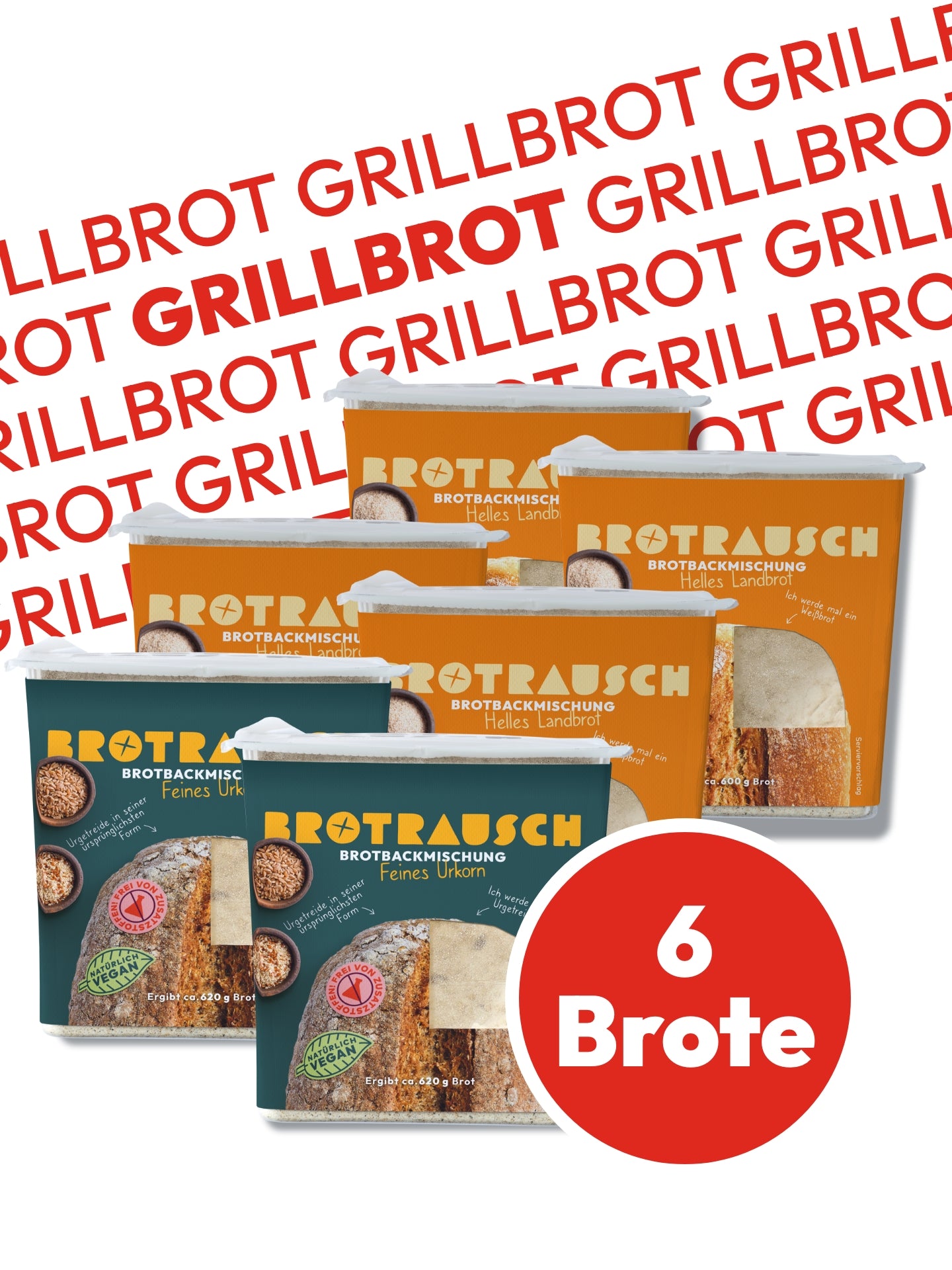 6er Grillbrotpaket Brotbackmischungen