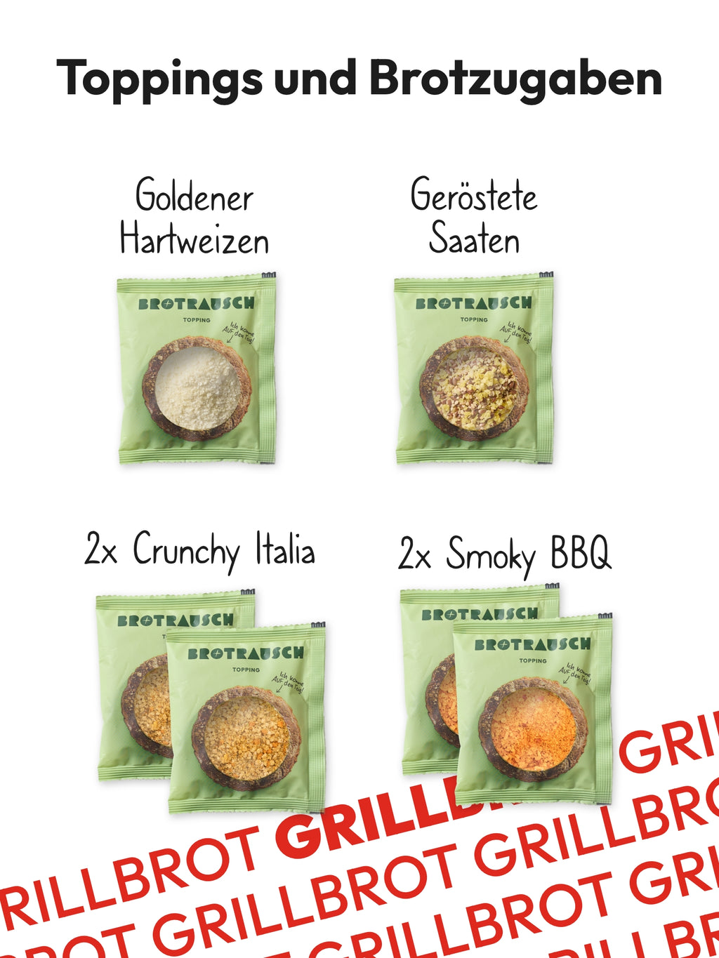 6er Grillbrotpaket Brotbackmischungen