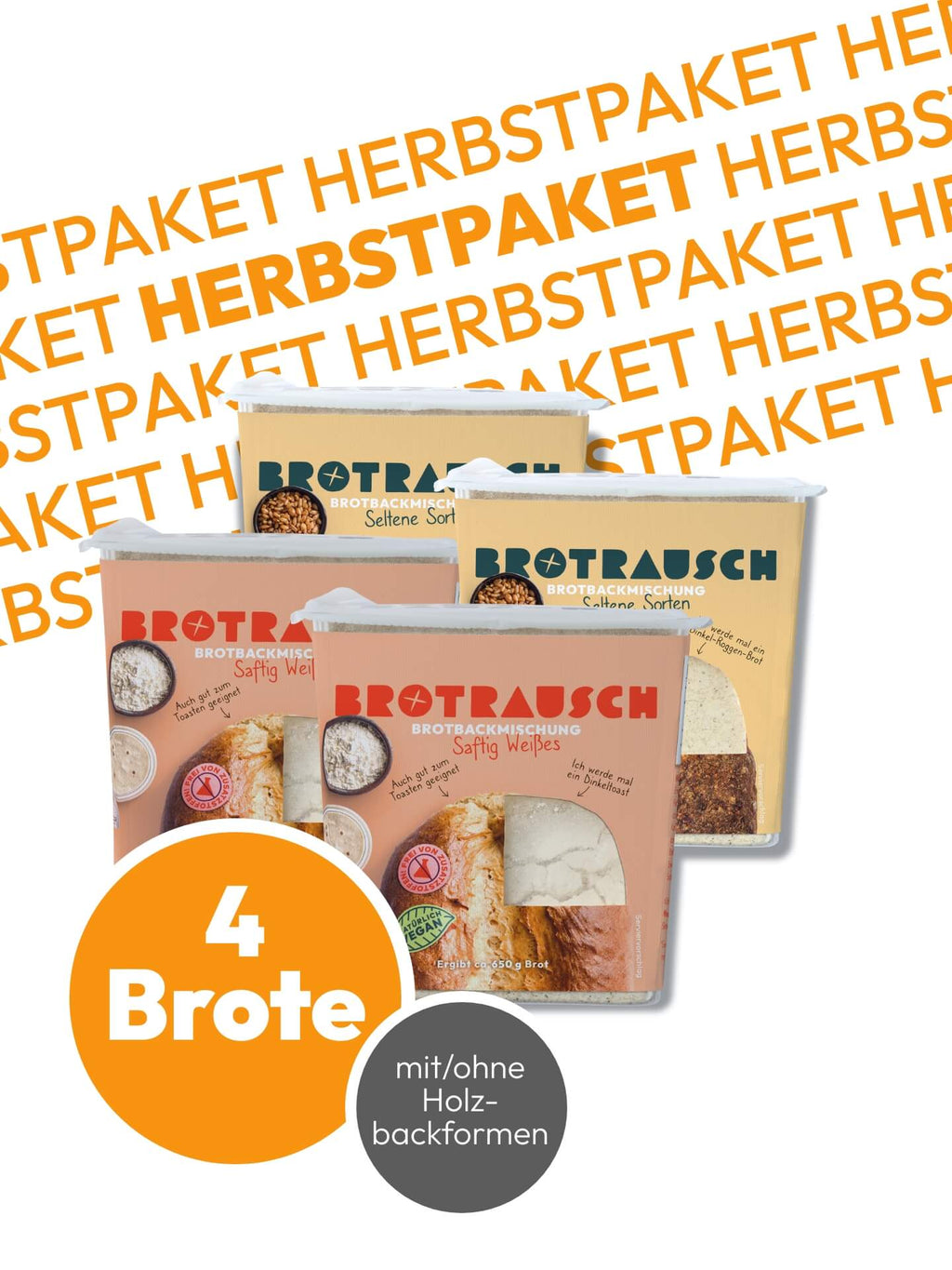 4er Herbstbrotpaket Brotbackmischungen