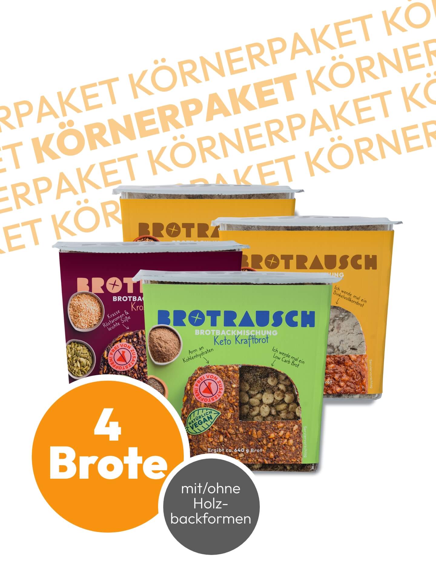 4er Körnerbrotpaket Brotbackmischungen