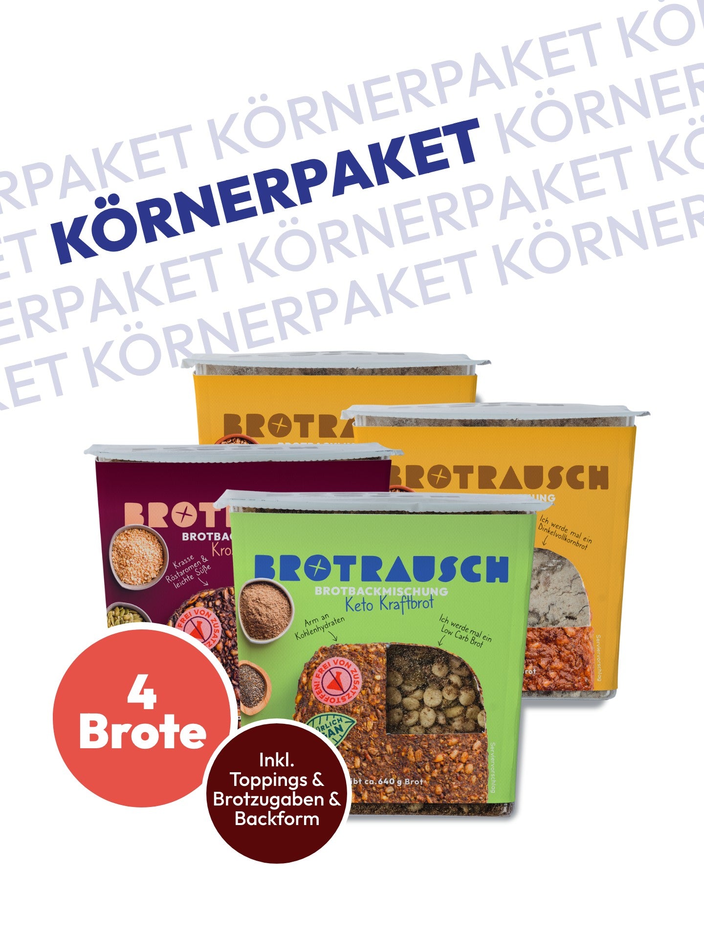 4er Körnerbrotpaket Brotbackmischungen