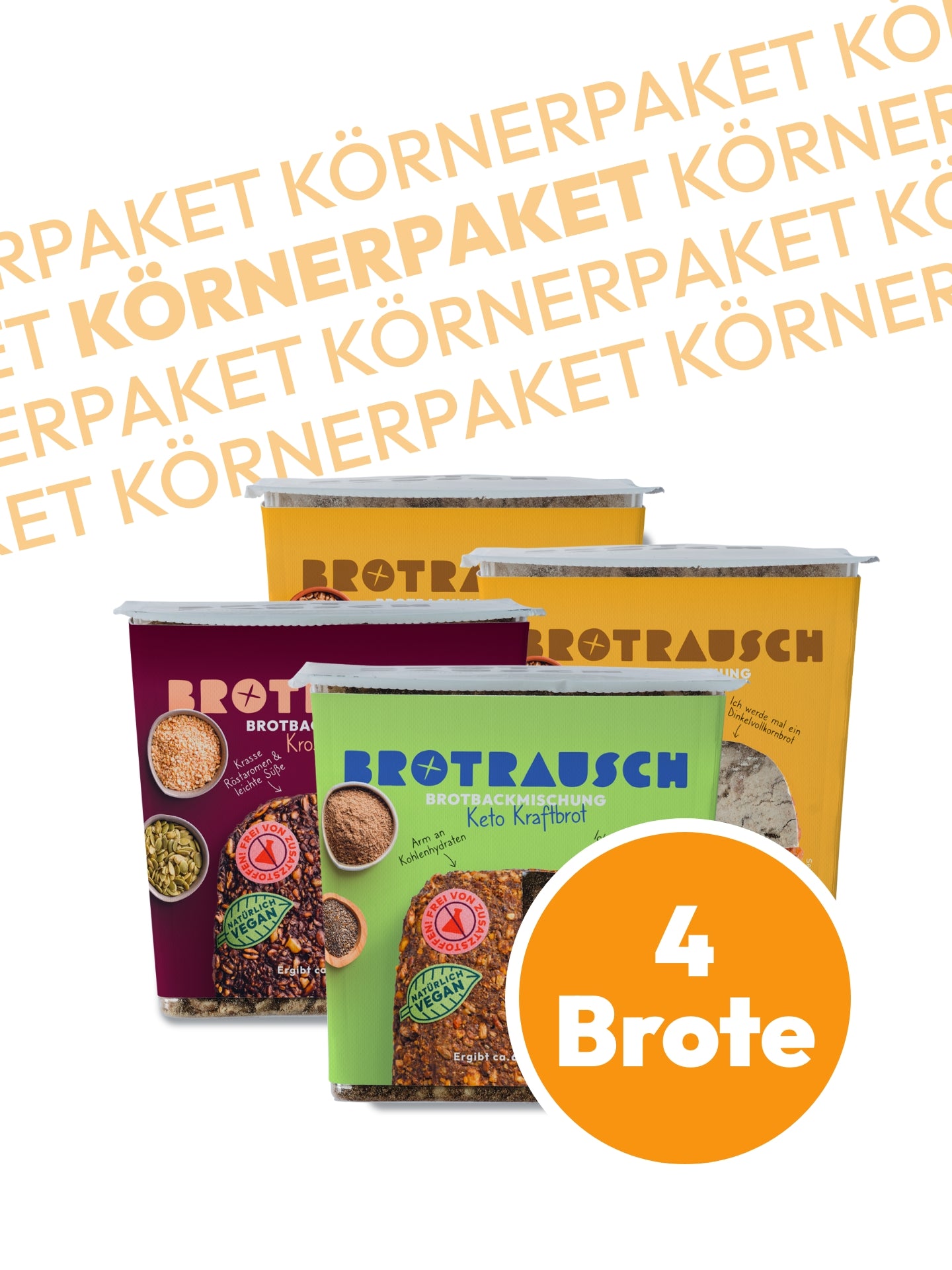 4er Körnerbrotpaket Brotbackmischungen
