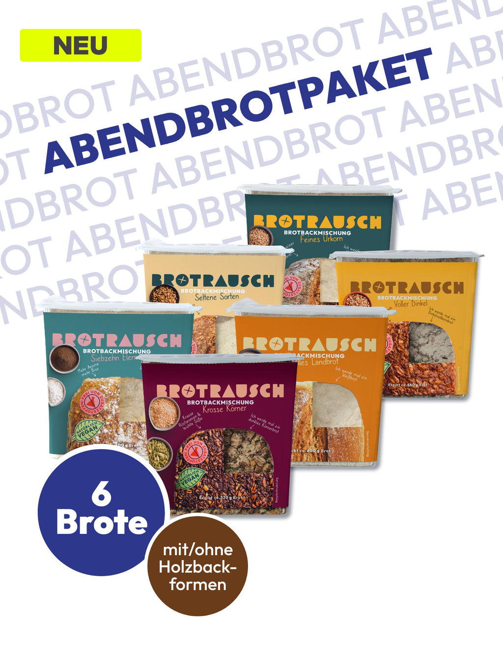 6er Abendbrotpaket Brotbackmischungen