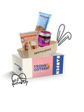 Ostern Geschenkbox mit 1x Brotbackmischung & Fruchtaufstrich