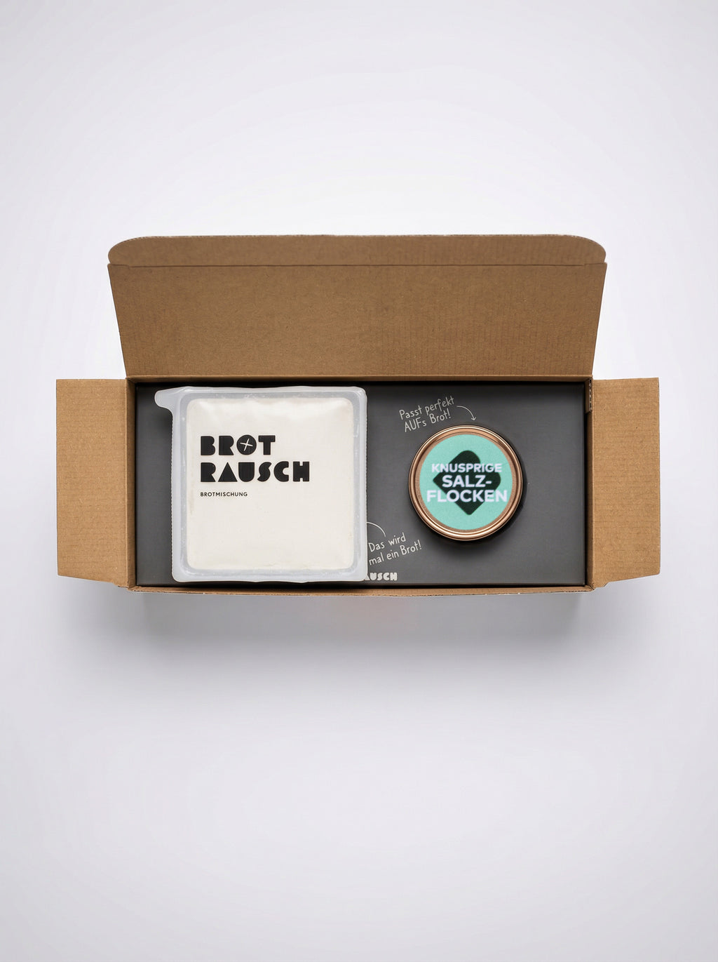 Geschenkbox zum Einzug mit Brot und Salz zum Selberbacken