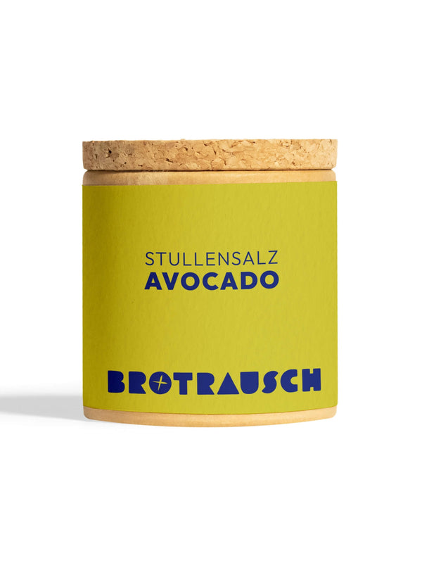 Stullensalz Avocado von Brotrausch im Glas mit Korkdeckel, Gewürzsalz für Brot und Avocado