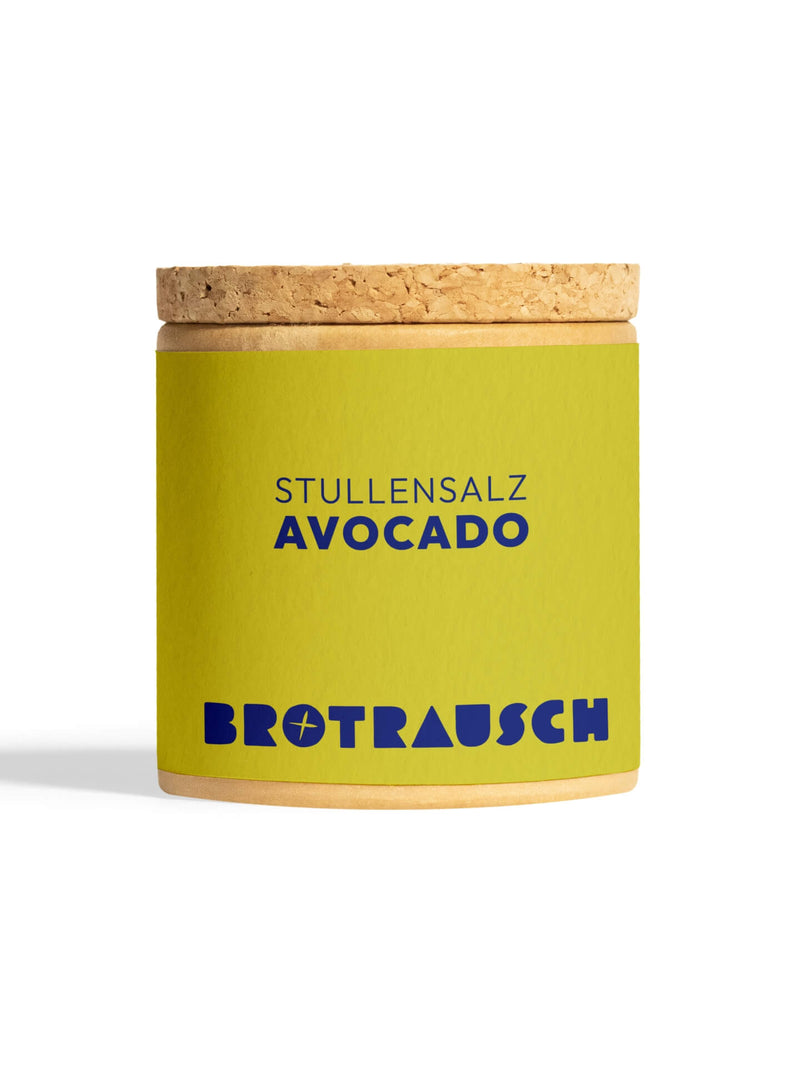 Stullensalz Avocado von Brotrausch im Glas mit Korkdeckel, Gewürzsalz für Brot und Avocado