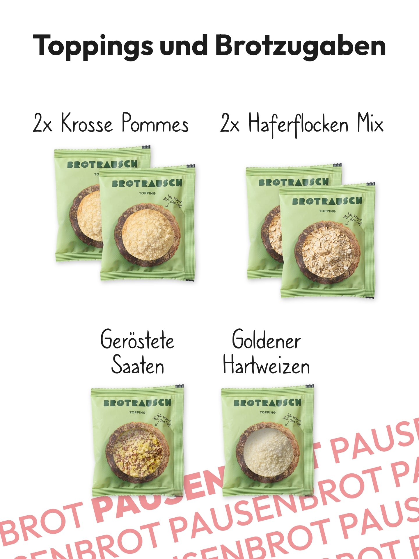 6er Pausenbrotpaket Brotbackmischungen