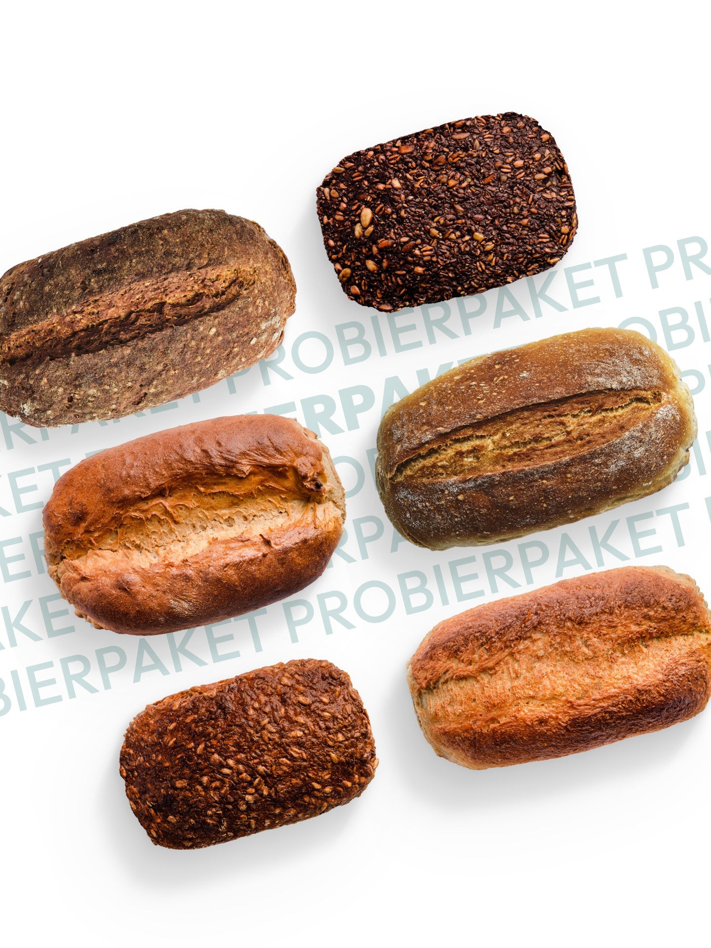 6 gebackene Brote zum Probieren aus dem Sortiment