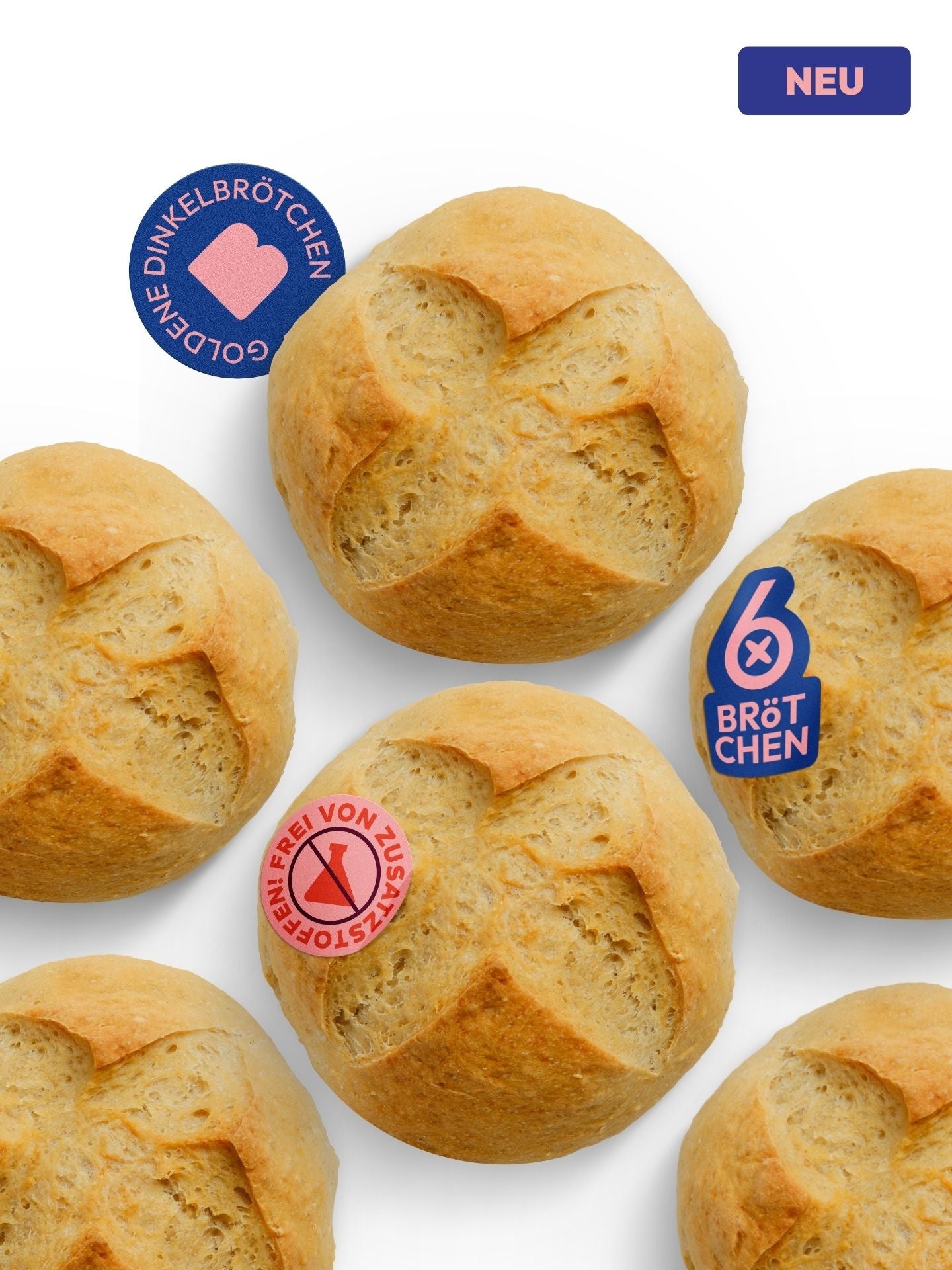Backmischung Goldene Dinkelbrötchen