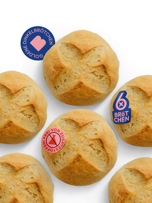 Backmischung Goldene Dinkelbrötchen