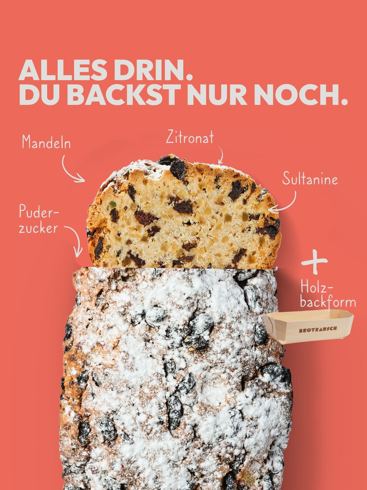 Backmischung für Christstollen | Feiner Feststollen