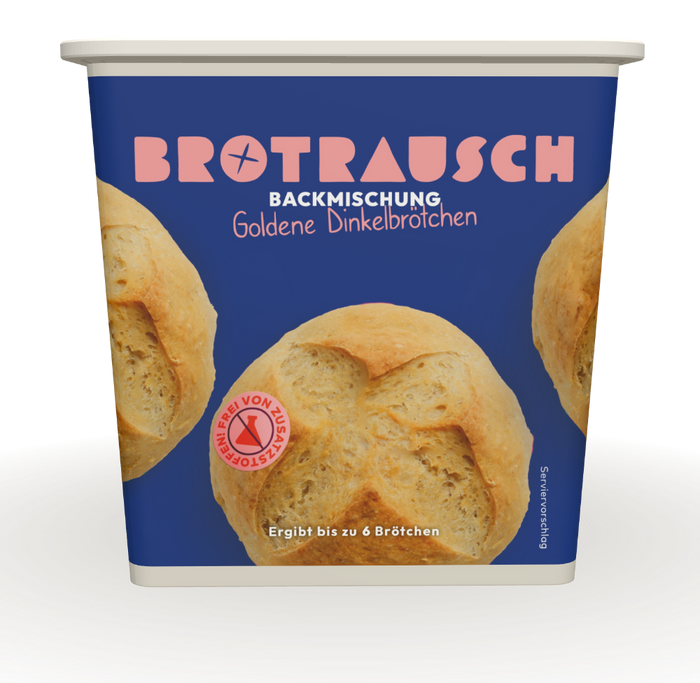 Brotrausch Backmischung Goldene Dinkelbrötchen, ergibt bis zu 6 Brötchen