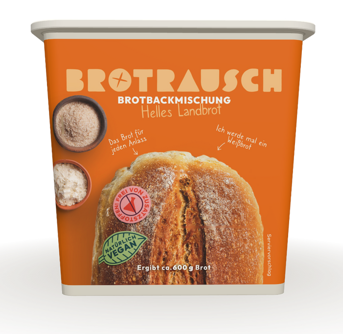 Brotrausch Brotbackmischung Helles Landbrot für ein Weißbrot, ergibt ca. 600 g Brot