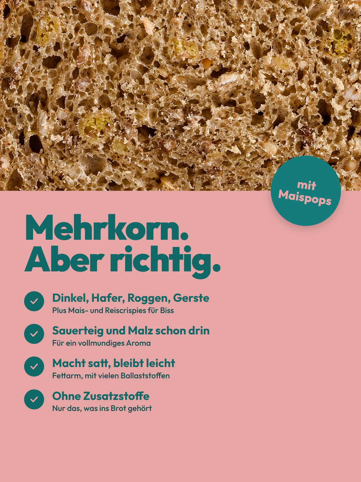 Brotbackmischung für Dinkelmehrkorn | Siebzehn Elemente