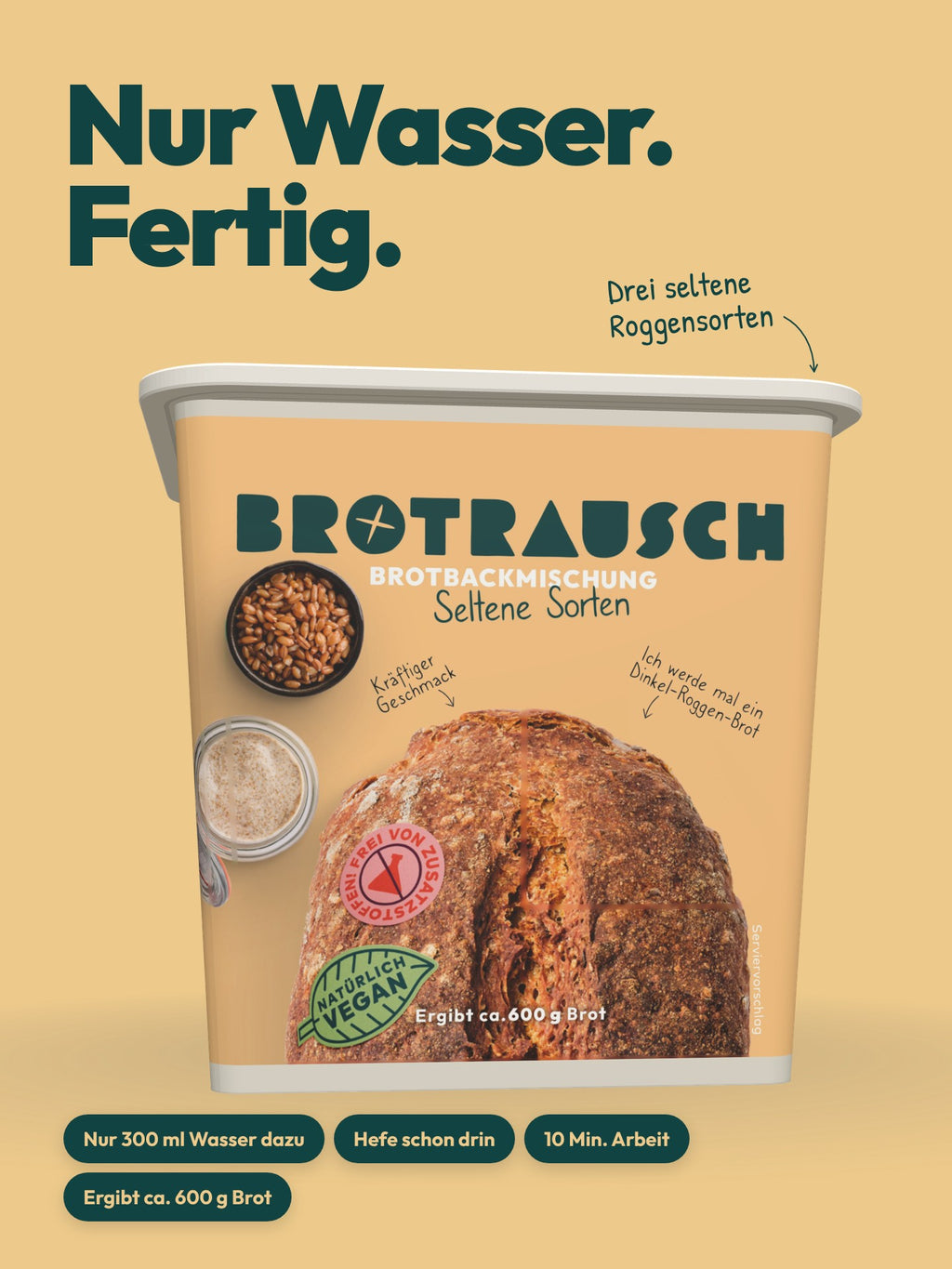 Brotbackmischung für Dinkel-Roggen-Brot | Seltene Sorten