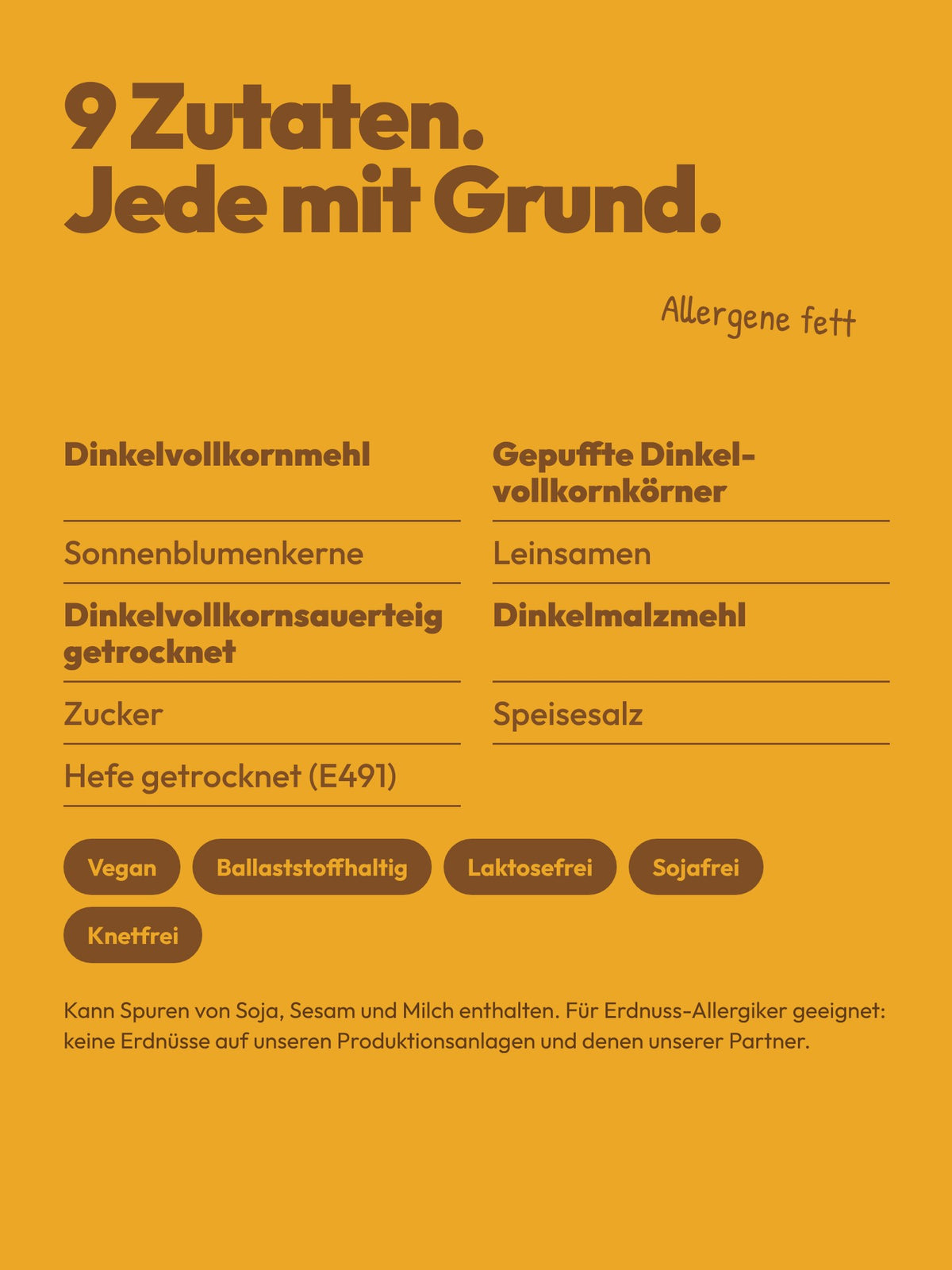 Brotbackmischung für Dinkelvollkornbrot | Voller Dinkel