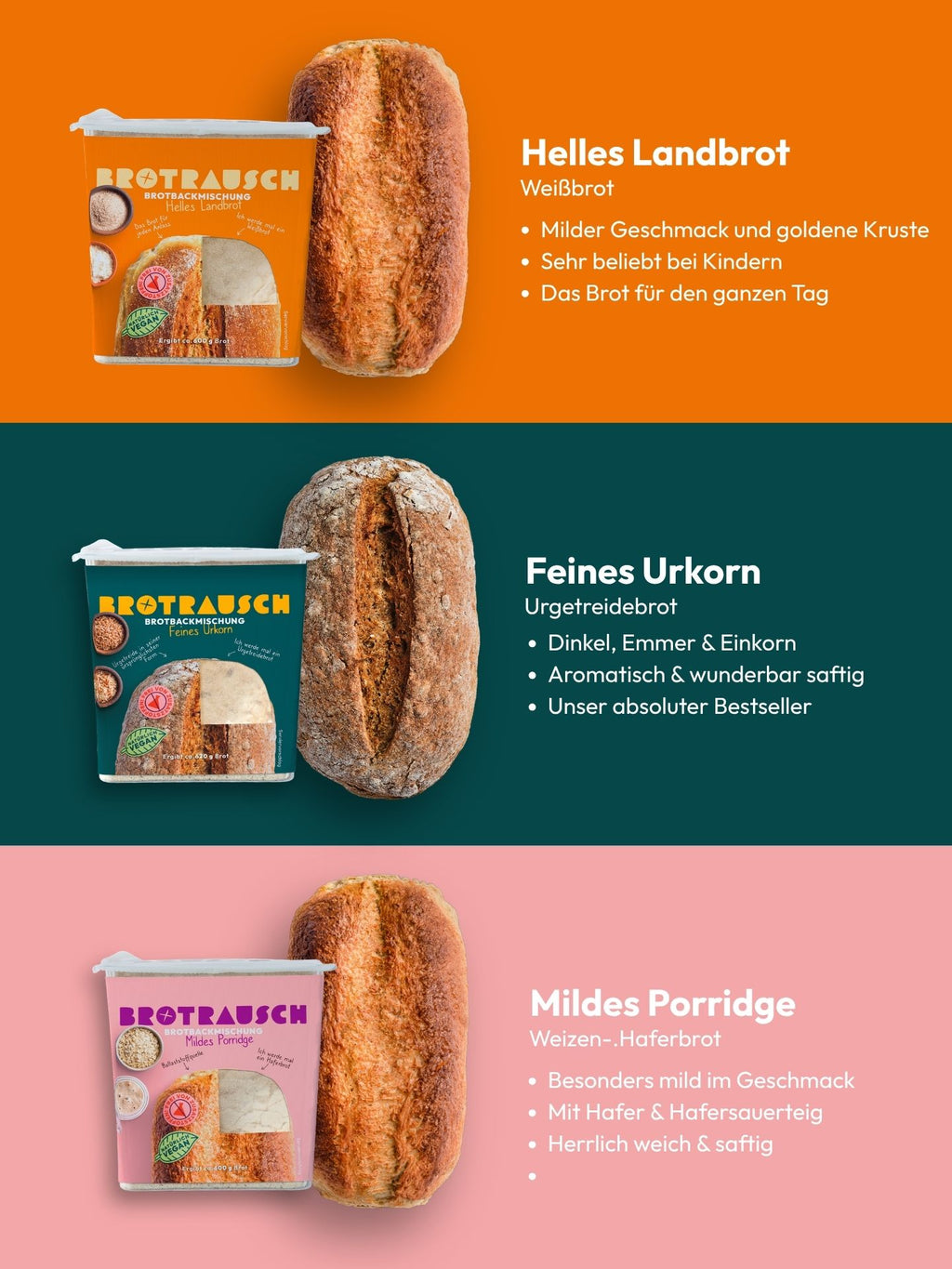 6er Probierpaket Brotbackmischungen