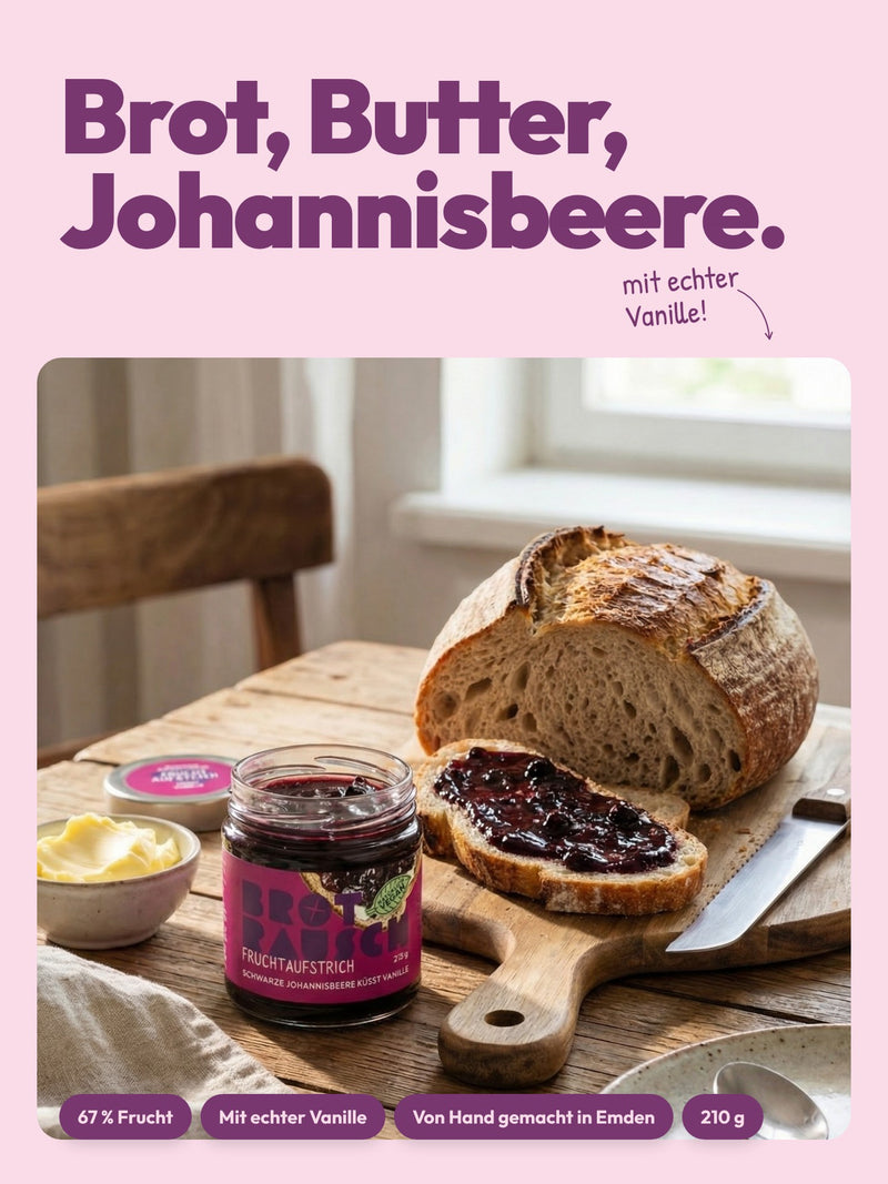 Fruchtaufstrich Schwarze Johannisbeere küsst Vanille