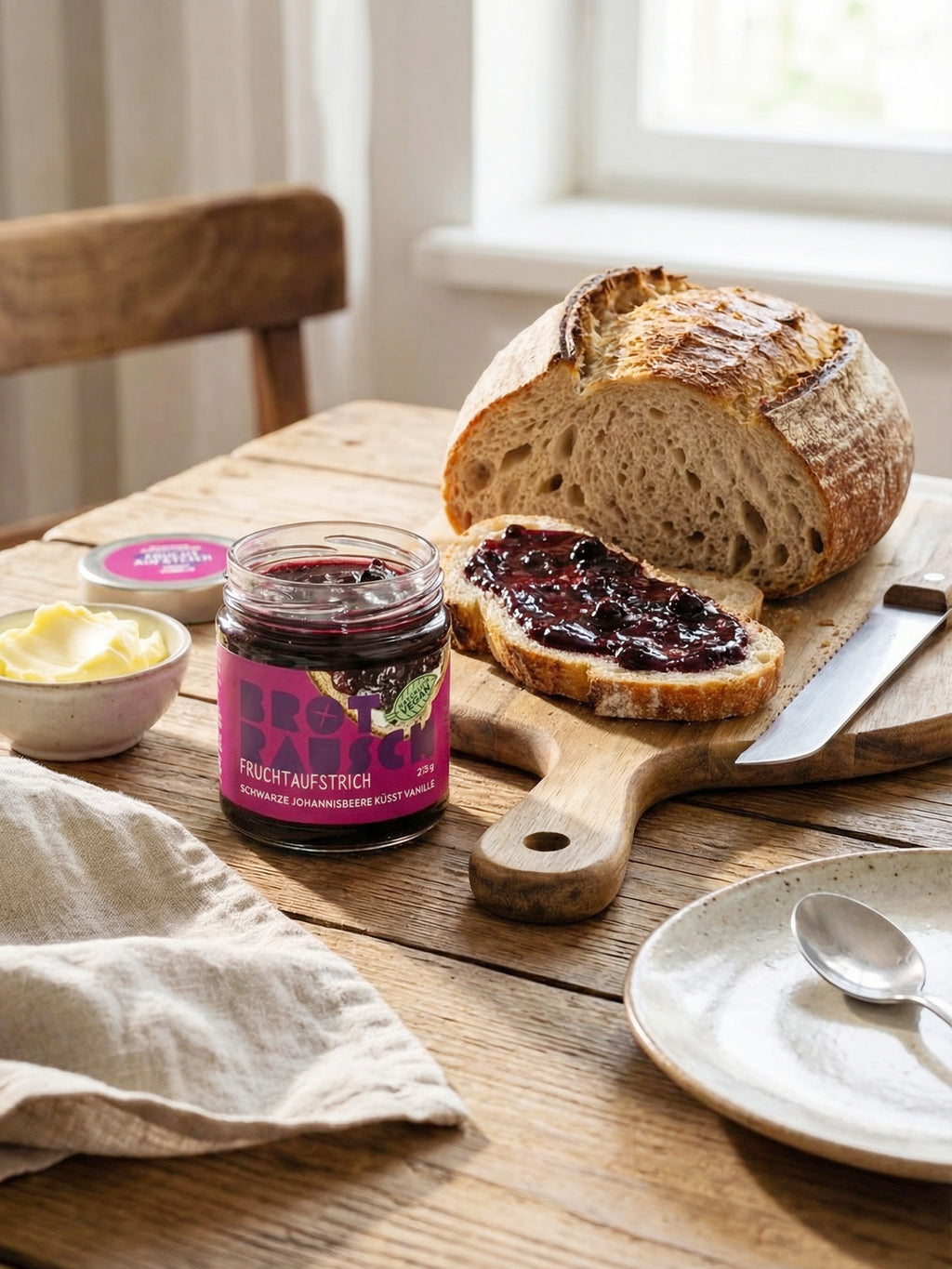 Fruchtaufstrich Schwarze Johannisbeere küsst Vanille