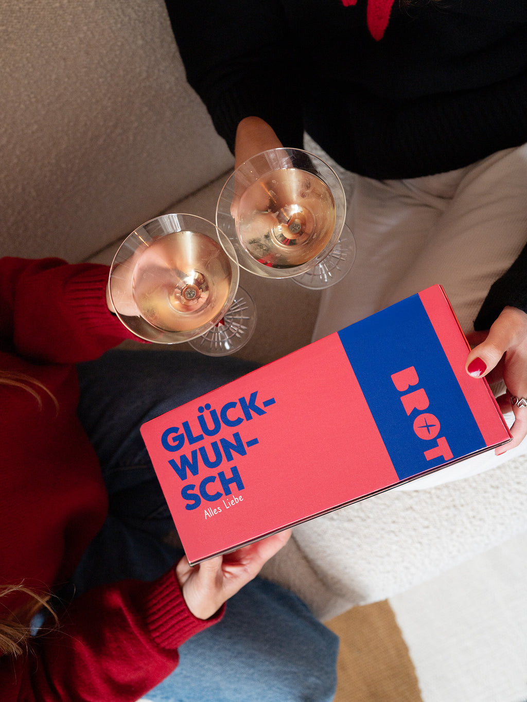 Glückwunsch Geschenkbox L mit 3x Brotbackmischung & Fruchtaufstrich