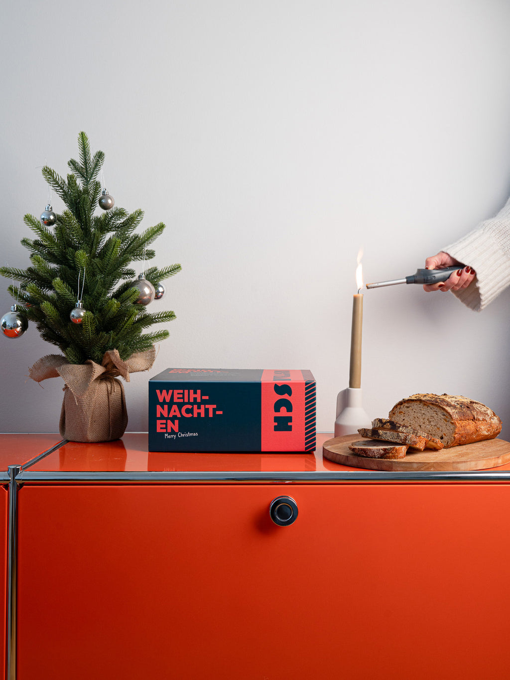 Weihnachten Geschenkbox L mit 3x Brotbackmischung & Stullensalz Avocado