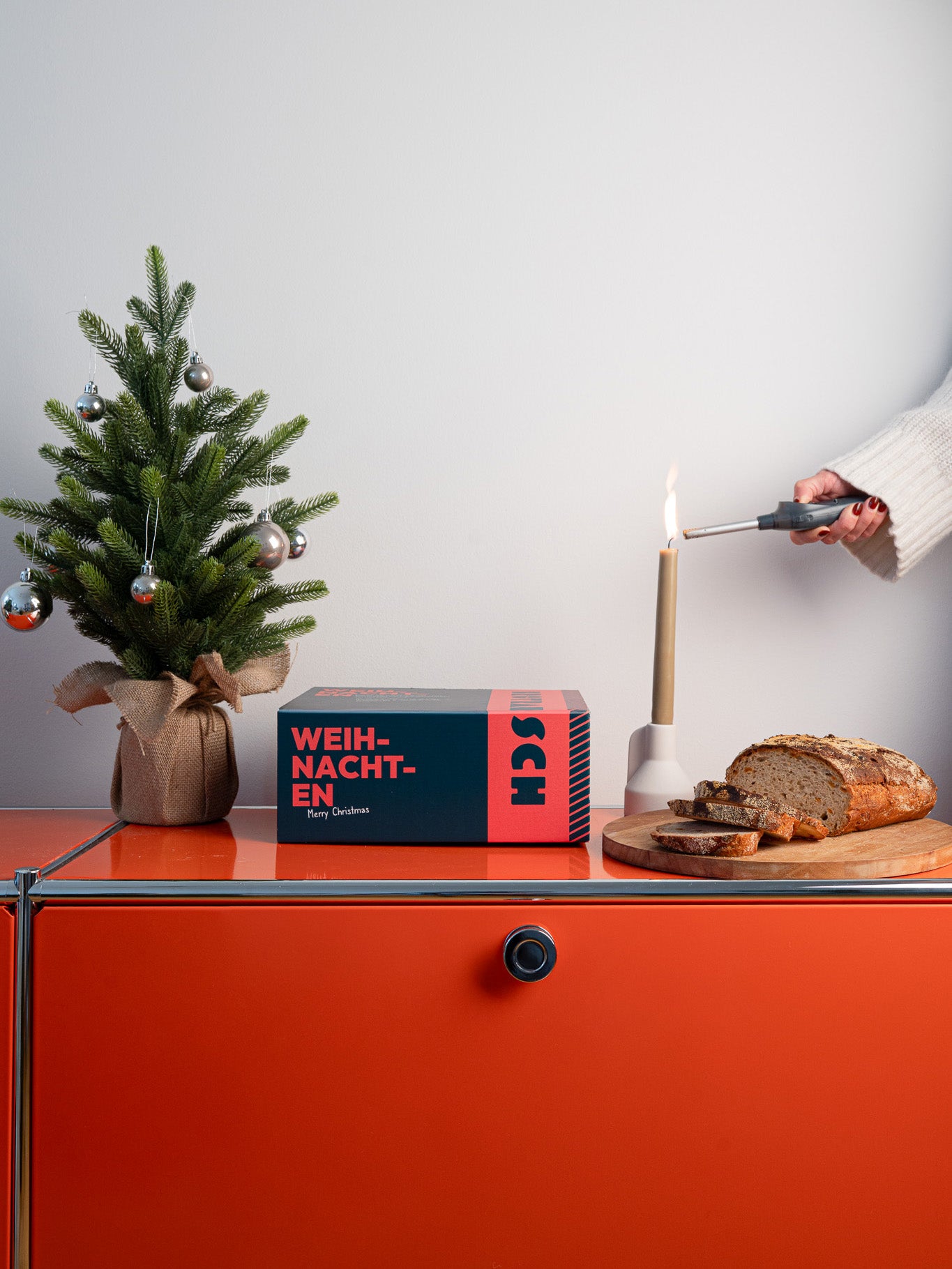 Weihnachten Geschenkbox L mit 3x Brotbackmischung & Stullensalz Avocado