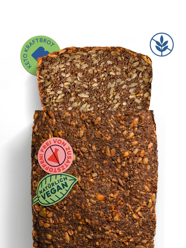 Brotbackmischung für glutenfreies Brot | Keto Kraftbrot